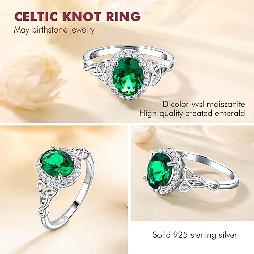 GilesDun Celtic Birthstone Rings for Women - Image 3
