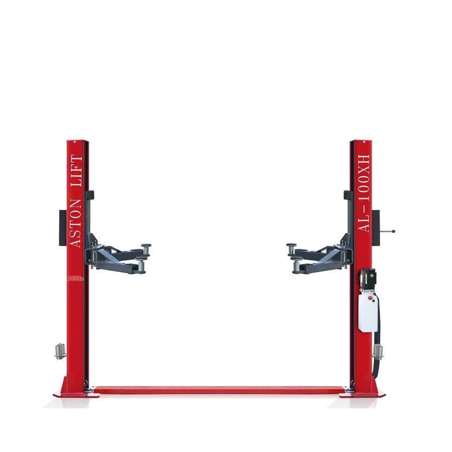Aston AL-100XH 10,000 lb 2-Post Car Lift with Base Plate & Single-Point Safety Lock – Heavy Duty Auto Lift